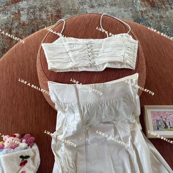 Reformation Carlow Two Piece Dress - White - Picture 11 of 12